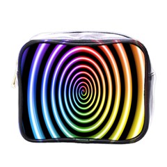 Hypnotic Circle Rainbow Mini Toiletries Bags by Mariart