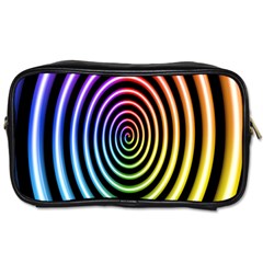 Hypnotic Circle Rainbow Toiletries Bags