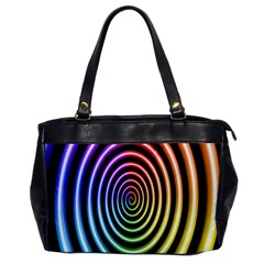 Hypnotic Circle Rainbow Office Handbags