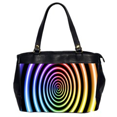 Hypnotic Circle Rainbow Office Handbags (2 Sides)  by Mariart