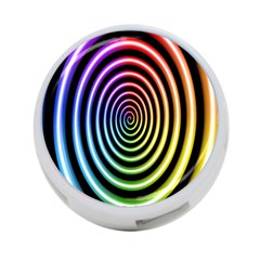 Hypnotic Circle Rainbow 4-port Usb Hub (one Side)