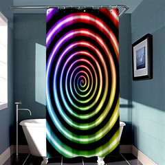 Hypnotic Circle Rainbow Shower Curtain 36  X 72  (stall)  by Mariart