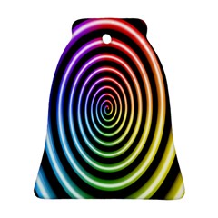 Hypnotic Circle Rainbow Bell Ornament (two Sides)