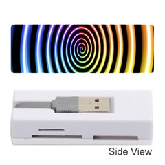 Hypnotic Circle Rainbow Memory Card Reader (stick)  by Mariart