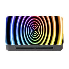 Hypnotic Circle Rainbow Memory Card Reader With Cf by Mariart