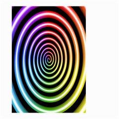 Hypnotic Circle Rainbow Small Garden Flag (two Sides)