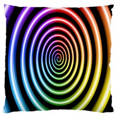 Hypnotic Circle Rainbow Large Cushion Case (two Sides)