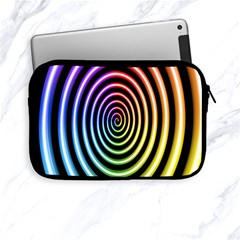 Hypnotic Circle Rainbow Apple Ipad Mini Zipper Cases by Mariart