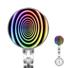 Hypnotic Circle Rainbow Stainless Steel Nurses Watch by Mariart