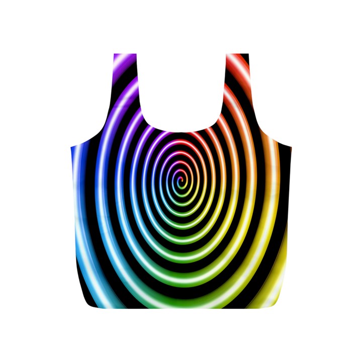 Hypnotic Circle Rainbow Full Print Recycle Bags (S) 