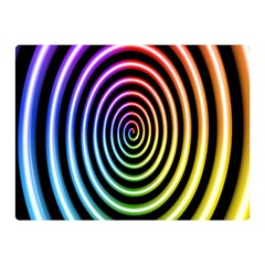 Hypnotic Circle Rainbow Double Sided Flano Blanket (mini)  by Mariart