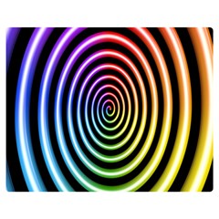 Hypnotic Circle Rainbow Double Sided Flano Blanket (medium) 