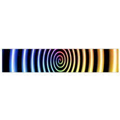 Hypnotic Circle Rainbow Flano Scarf (small) by Mariart