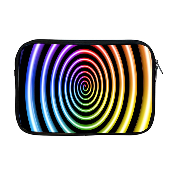 Hypnotic Circle Rainbow Apple MacBook Pro 17  Zipper Case