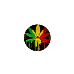 Marijuana Cannabis Rainbow Love Green Yellow Red Black 1  Mini Buttons