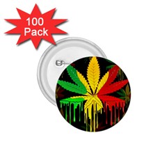 Marijuana Cannabis Rainbow Love Green Yellow Red Black 1 75  Buttons (100 Pack) 