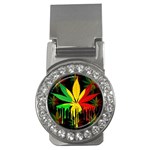 Marijuana Cannabis Rainbow Love Green Yellow Red Black Money Clips (CZ)  Front