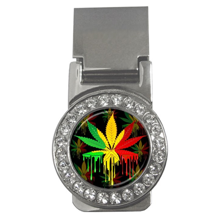 Marijuana Cannabis Rainbow Love Green Yellow Red Black Money Clips (CZ) 