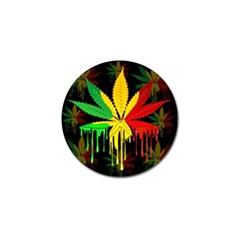 Marijuana Cannabis Rainbow Love Green Yellow Red Black Golf Ball Marker