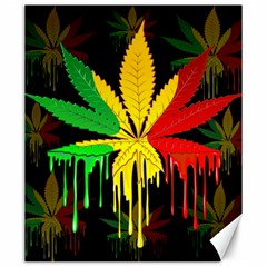 Marijuana Cannabis Rainbow Love Green Yellow Red Black Canvas 20  X 24   by Mariart