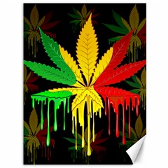 Marijuana Cannabis Rainbow Love Green Yellow Red Black Canvas 36  X 48  