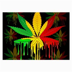 Marijuana Cannabis Rainbow Love Green Yellow Red Black Large Glasses Cloth