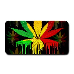 Marijuana Cannabis Rainbow Love Green Yellow Red Black Medium Bar Mats by Mariart