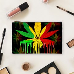 Marijuana Cannabis Rainbow Love Green Yellow Red Black Cosmetic Bag (medium) 