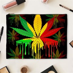 Marijuana Cannabis Rainbow Love Green Yellow Red Black Cosmetic Bag (xl)