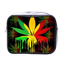 Marijuana Cannabis Rainbow Love Green Yellow Red Black Mini Toiletries Bags