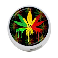 Marijuana Cannabis Rainbow Love Green Yellow Red Black 4-port Usb Hub (two Sides) 