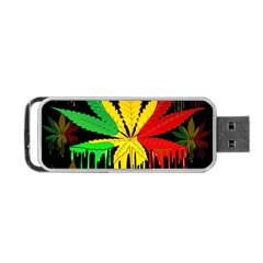 Marijuana Cannabis Rainbow Love Green Yellow Red Black Portable Usb Flash (two Sides)