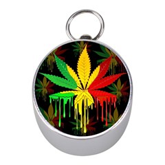 Marijuana Cannabis Rainbow Love Green Yellow Red Black Mini Silver Compasses