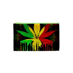 Marijuana Cannabis Rainbow Love Green Yellow Red Black Cosmetic Bag (xs) by Mariart