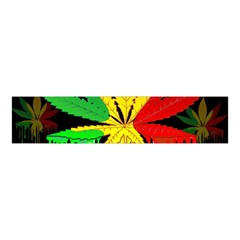 Marijuana Cannabis Rainbow Love Green Yellow Red Black Velvet Scrunchie by Mariart