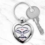 New U.S. Citizen Eagle 2017  Key Chains (Heart)  Front