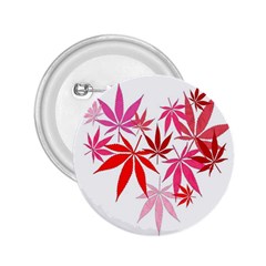 Marijuana Cannabis Rainbow Pink Love Heart 2 25  Buttons