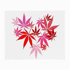 Marijuana Cannabis Rainbow Pink Love Heart Small Glasses Cloth (2-side)