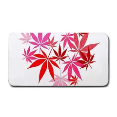 Marijuana Cannabis Rainbow Pink Love Heart Medium Bar Mats by Mariart