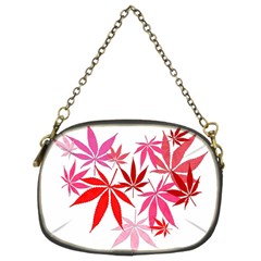 Marijuana Cannabis Rainbow Pink Love Heart Chain Purses (two Sides) 