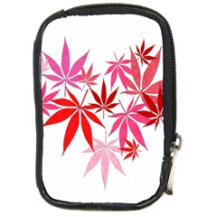 Marijuana Cannabis Rainbow Pink Love Heart Compact Camera Cases by Mariart