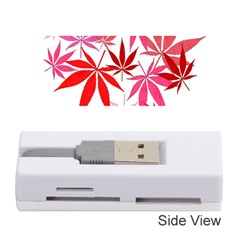 Marijuana Cannabis Rainbow Pink Love Heart Memory Card Reader (stick)  by Mariart