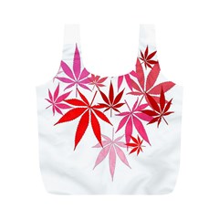 Marijuana Cannabis Rainbow Pink Love Heart Full Print Recycle Bags (m)  by Mariart