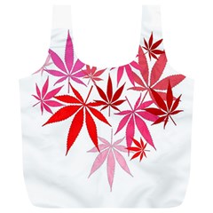 Marijuana Cannabis Rainbow Pink Love Heart Full Print Recycle Bags (l)  by Mariart