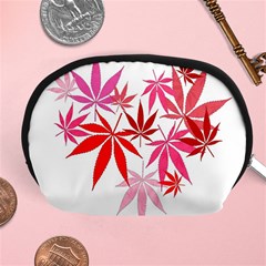 Marijuana Cannabis Rainbow Pink Love Heart Accessory Pouches (medium)  by Mariart