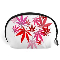 Marijuana Cannabis Rainbow Pink Love Heart Accessory Pouches (large) 