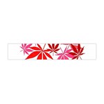 Marijuana Cannabis Rainbow Pink Love Heart Flano Scarf (Mini) Front