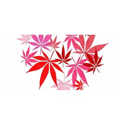 Marijuana Cannabis Rainbow Pink Love Heart Satin Wrap by Mariart