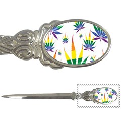 Marijuana Cannabis Rainbow Love Green Yellow Red White Leaf Letter Openers by Mariart