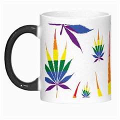 Marijuana Cannabis Rainbow Love Green Yellow Red White Leaf Morph Mugs by Mariart